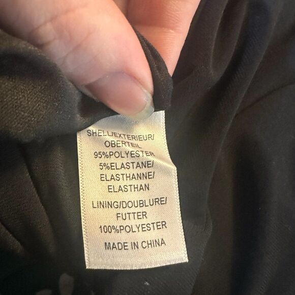 Adrianna Papell Black Sheath Dress Front Twist Ruching Long Sleeve 12 cocktail - Picture 5 of 7